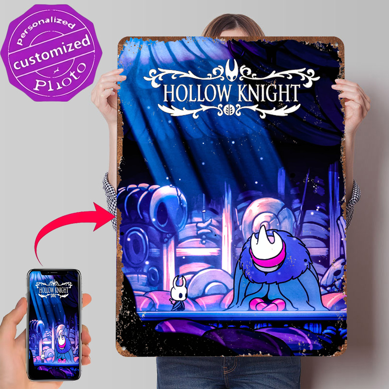 Retro Knight Gaming - Plakat z grafiką Hollow Knight, personalizowana