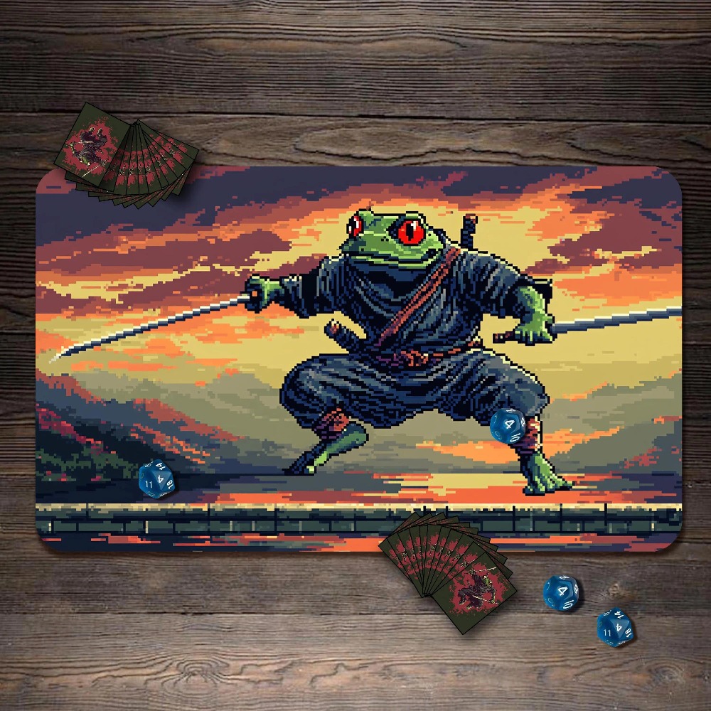 Retro Gaming Desk - Retro, w stylu pixel art, mata