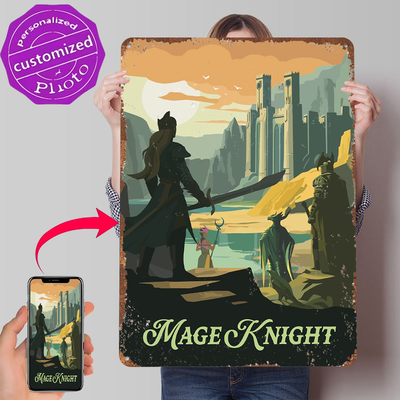 Retro Knight Gaming - Plakat z motywem gry planszowej Mage