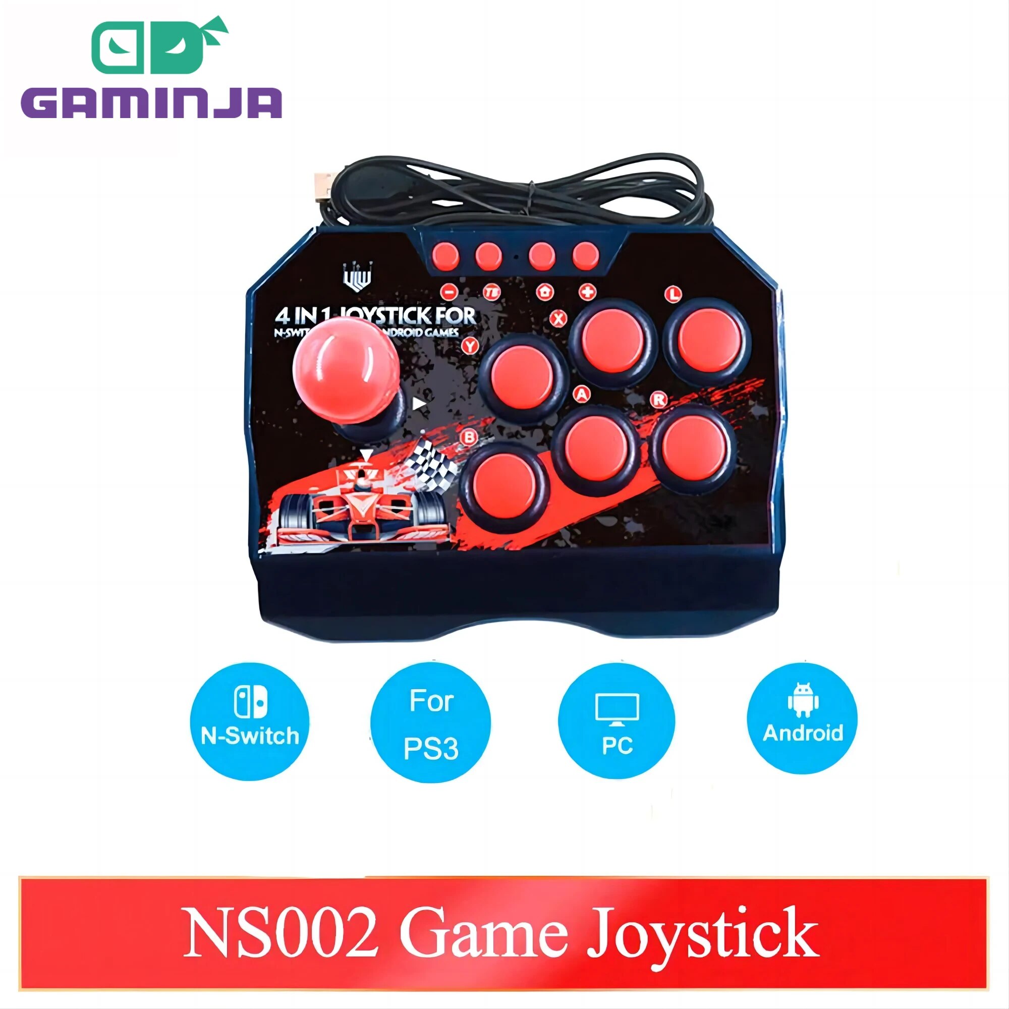 Retro Gaming Joystick - GAMINJA NS002 4 w 1 retro