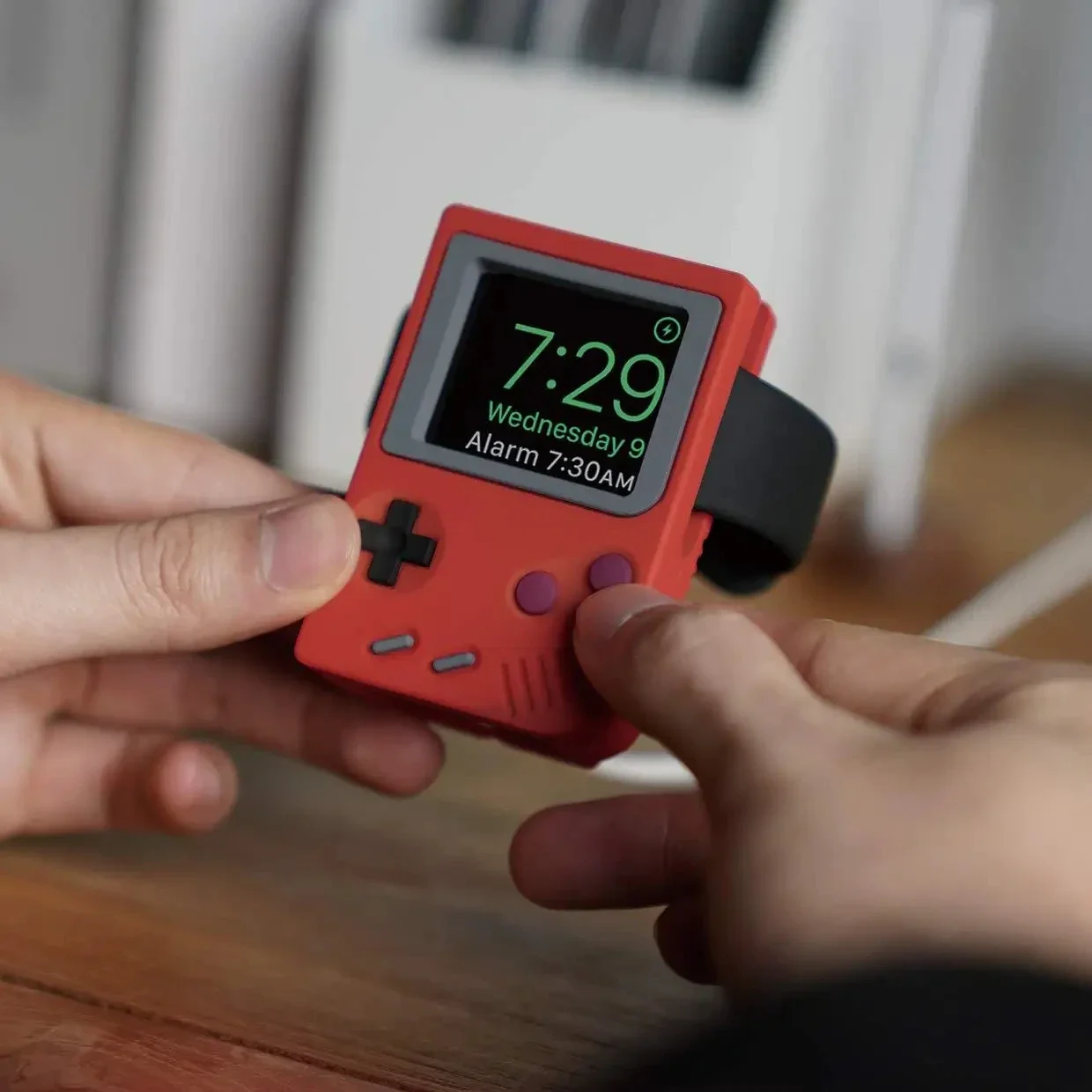 Retro Gaming Event - Silikonowy uchwyt na ładowarkę do Apple