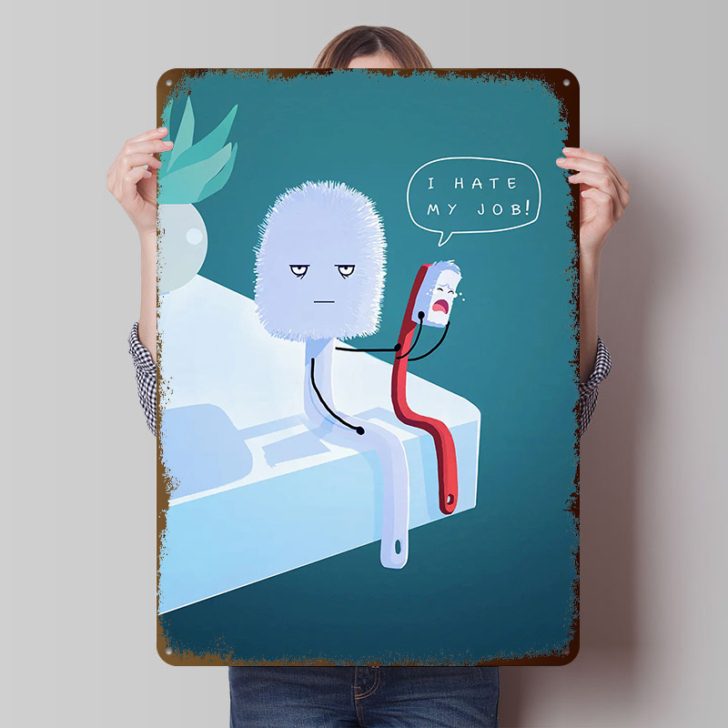 Retro Gaming Jobs - Nienawidzę Mojej Pracy Drukowany Plakat Personalizowana