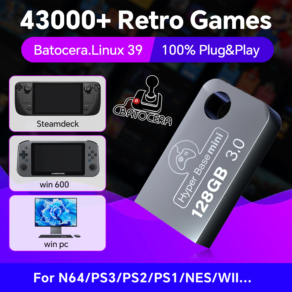 Retro Gaming Usb - Batocera 128G pamięć flash USB dla