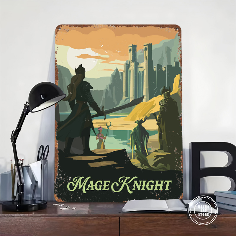Plakat z motywem gry planszowe – Retro Knight Gaming recenzja i cena