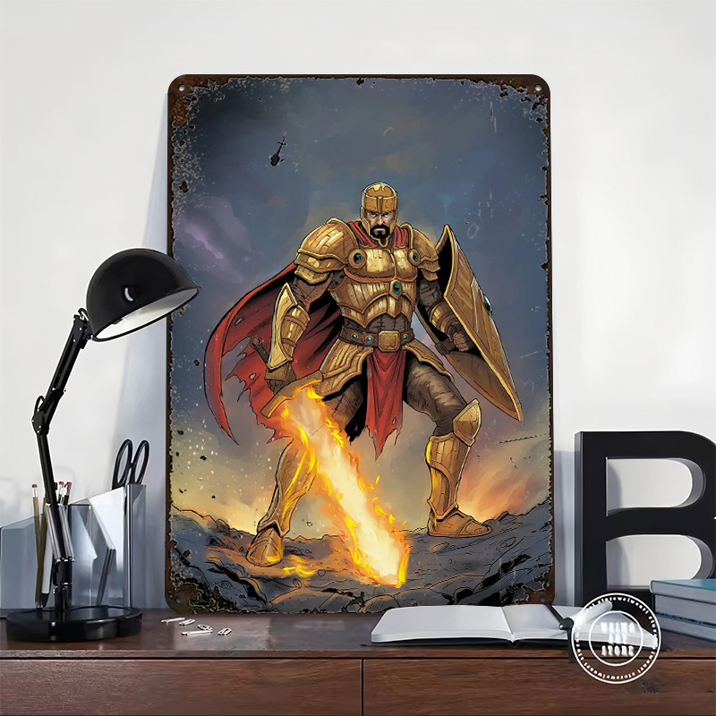 Złoty Rycerz z Płonącym Miecze – Retro Knight Gaming recenzja i cena