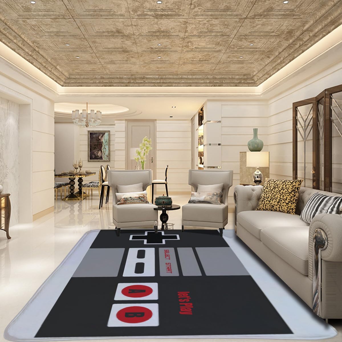 Dywan w stylu vintage z motywe – Retro Gaming Rug recenzja i cena