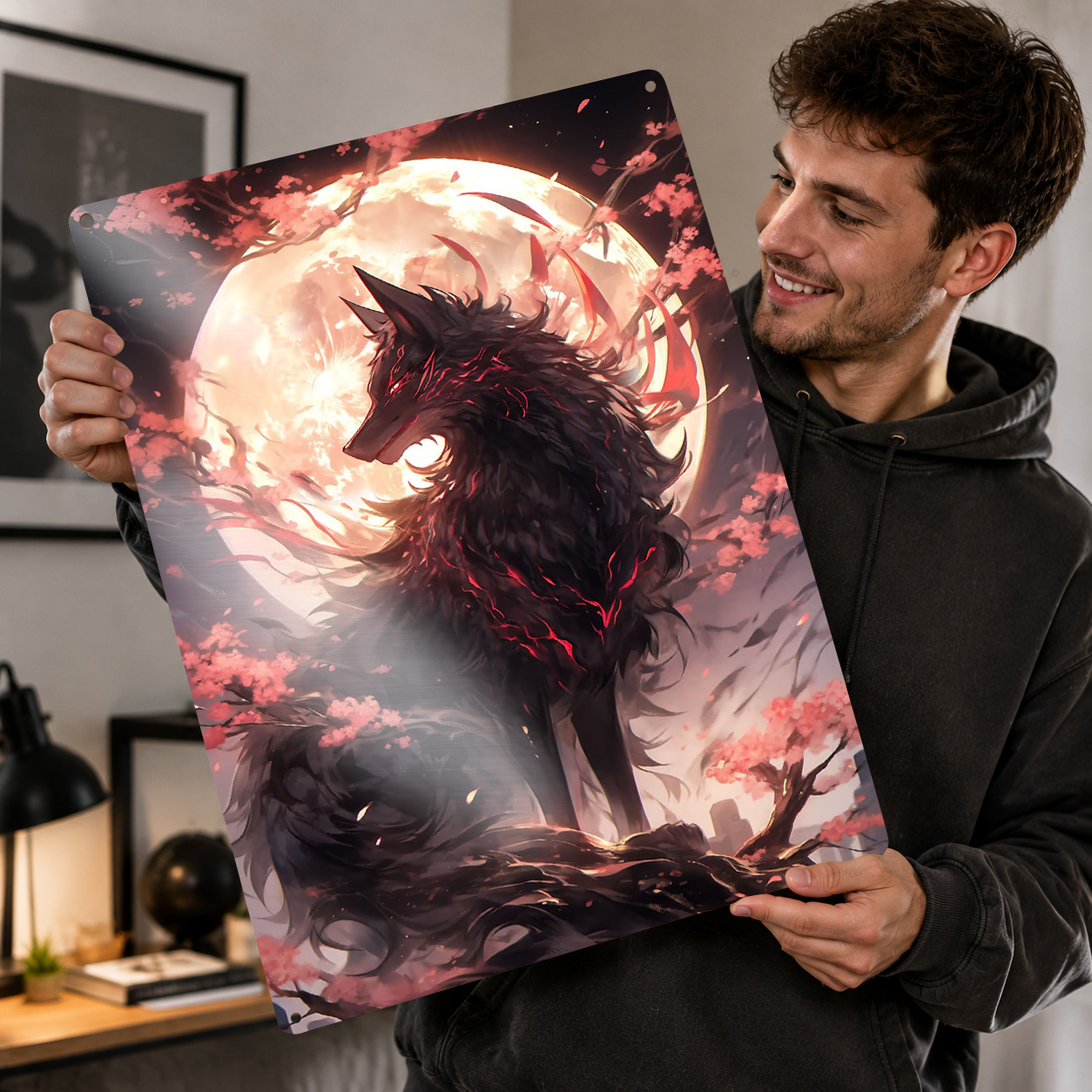 Czarny Sakura Kitsune Plakat z – Retro Gaming Desk recenzja i cena